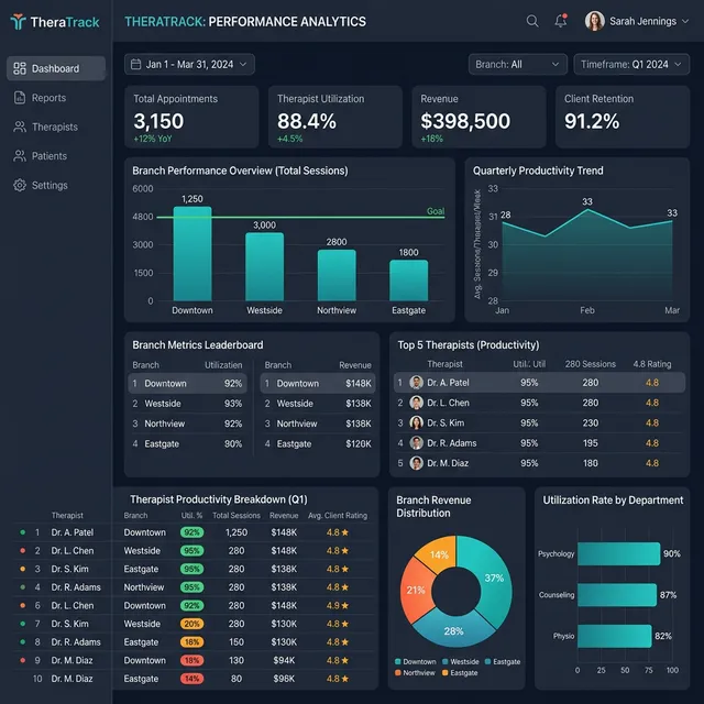 Physiora physiotherapy EMR outcome charting, range of motion tracking, and SOAP documentation