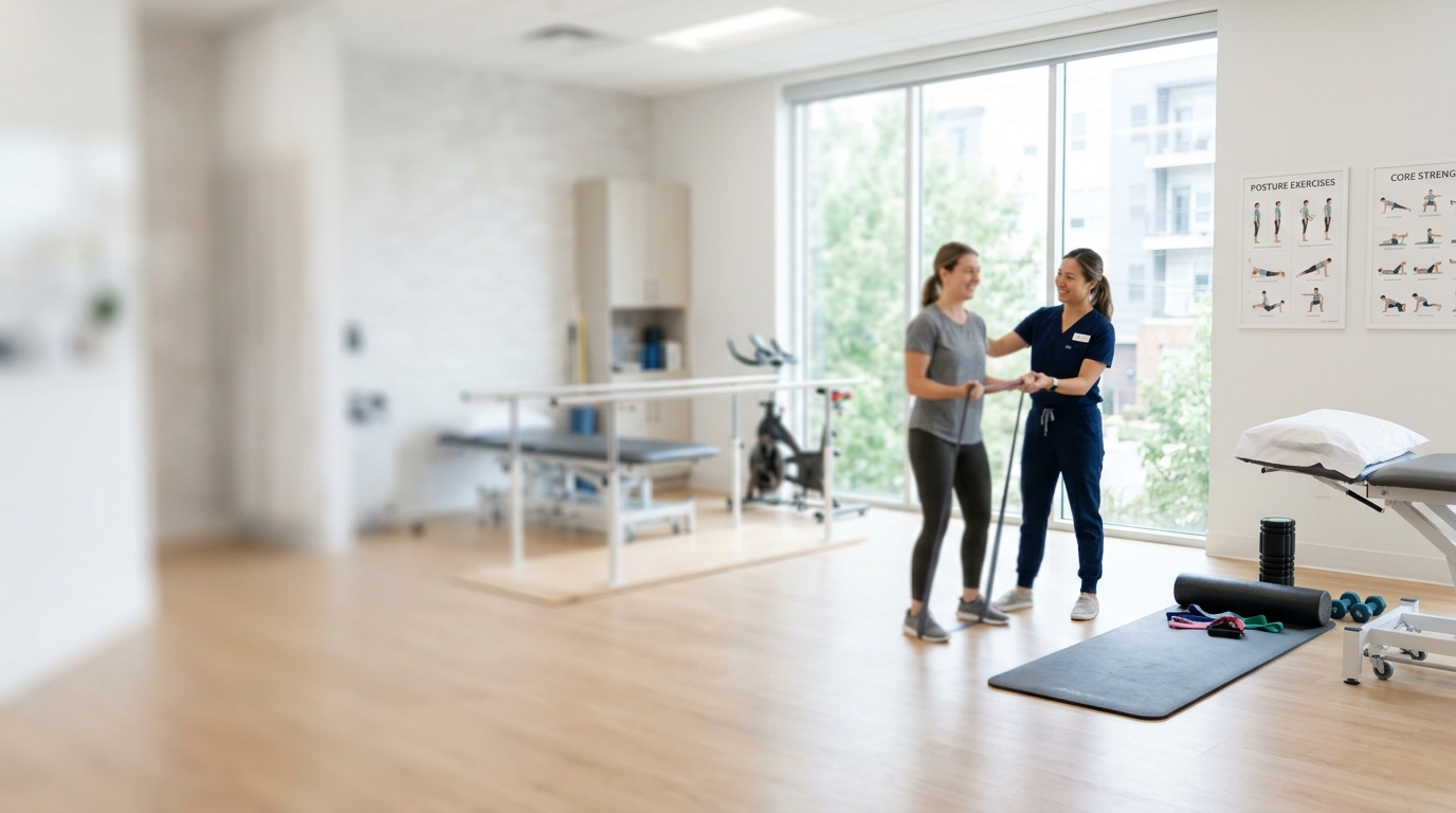 Physiotherapy clinic rehabilitation background